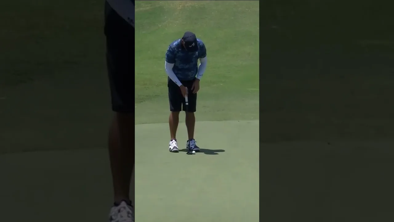 Pat Perez drives the par-4 12th and sinks the eagle 🔥 #livgolf #shorts