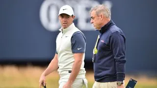 Rory McIlroy and Paul McGinley before the 2018 Open