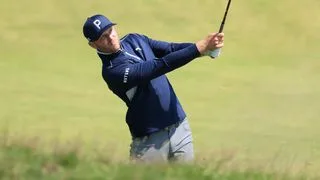 Sam Forgan takes a shot during The Open