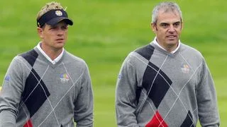 Luke Donald and Paul McGinley at the Ryder Cup