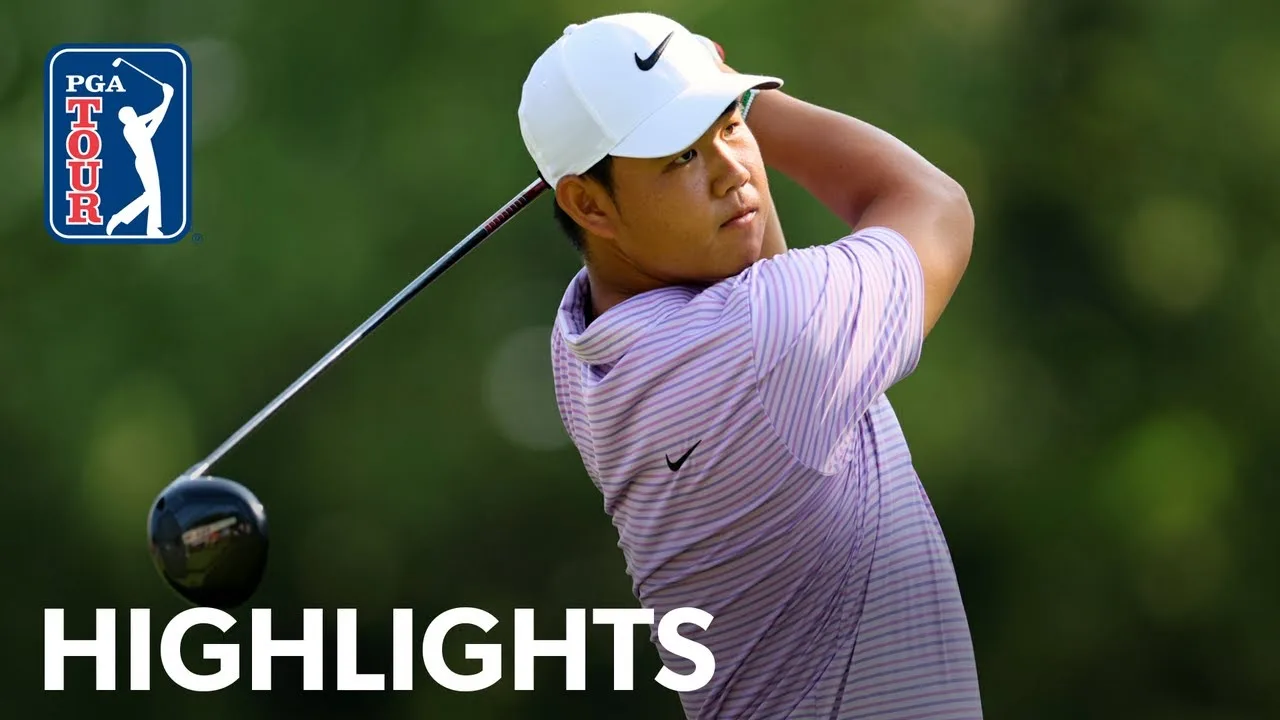 Tom Kim maintains lead with 5-under 65 | Round 2 highlights | Travelers | 2024
