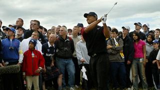 Tiger Woods at the 2004 Open at Troon