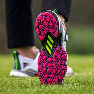 The new outsole on the adidas Codechaos 25 golf shoe