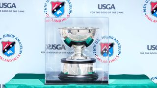 The US Junior Amateur trophy at Oakland Hills