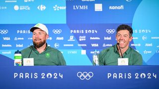 Shane Lowry and Rory McIlroy speak ahead of the Paris 2024 men's golf event at Le Golf National