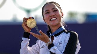 Lydia Ko with the Olympic gold medal