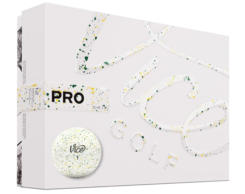 Vice Pro Golf Balls, Green and Yellow Drip