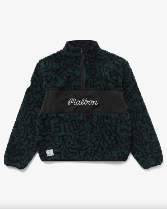 Malbon Golf Keith Haring Sherpa Pullover