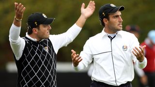 Francesco and Edoardo Molinari at the 2010 Ryder Cup