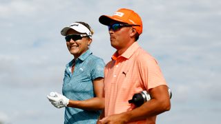 Lexi Thompson and Rickie Fowler at the 2023 Grant Thornton Invitational