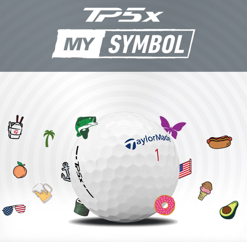 TaylorMade TP5x MySymbol Golf Balls