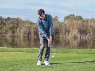 Dan Grieve demonstrating his release one when chipping around the greens