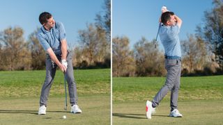 PGA pro Dan Grieve hitting a shot at Infinitum Golf Resort in Spain