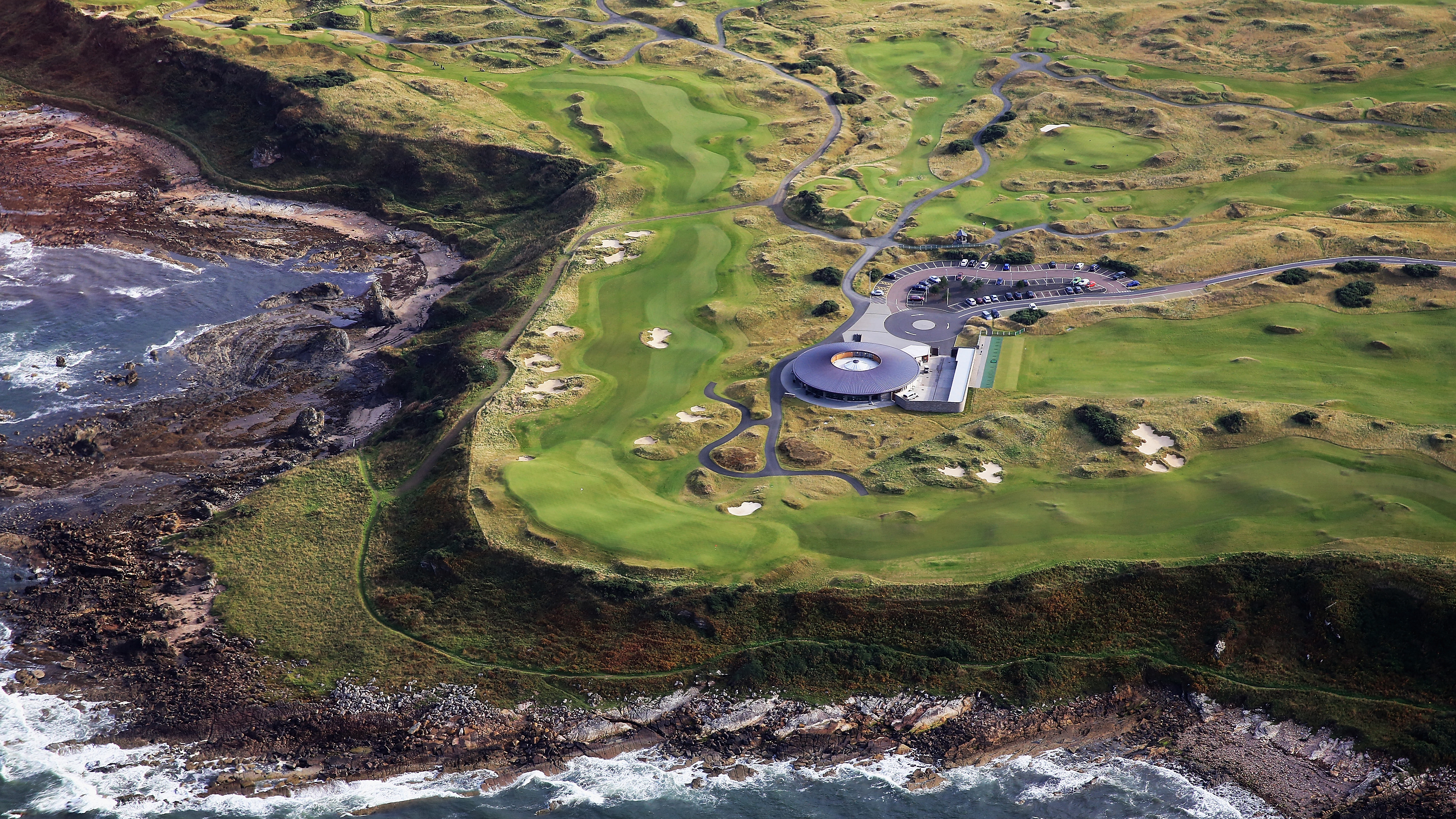 Castle Course - Hole 9 and 18 - Aerial - GettyImages-182656564