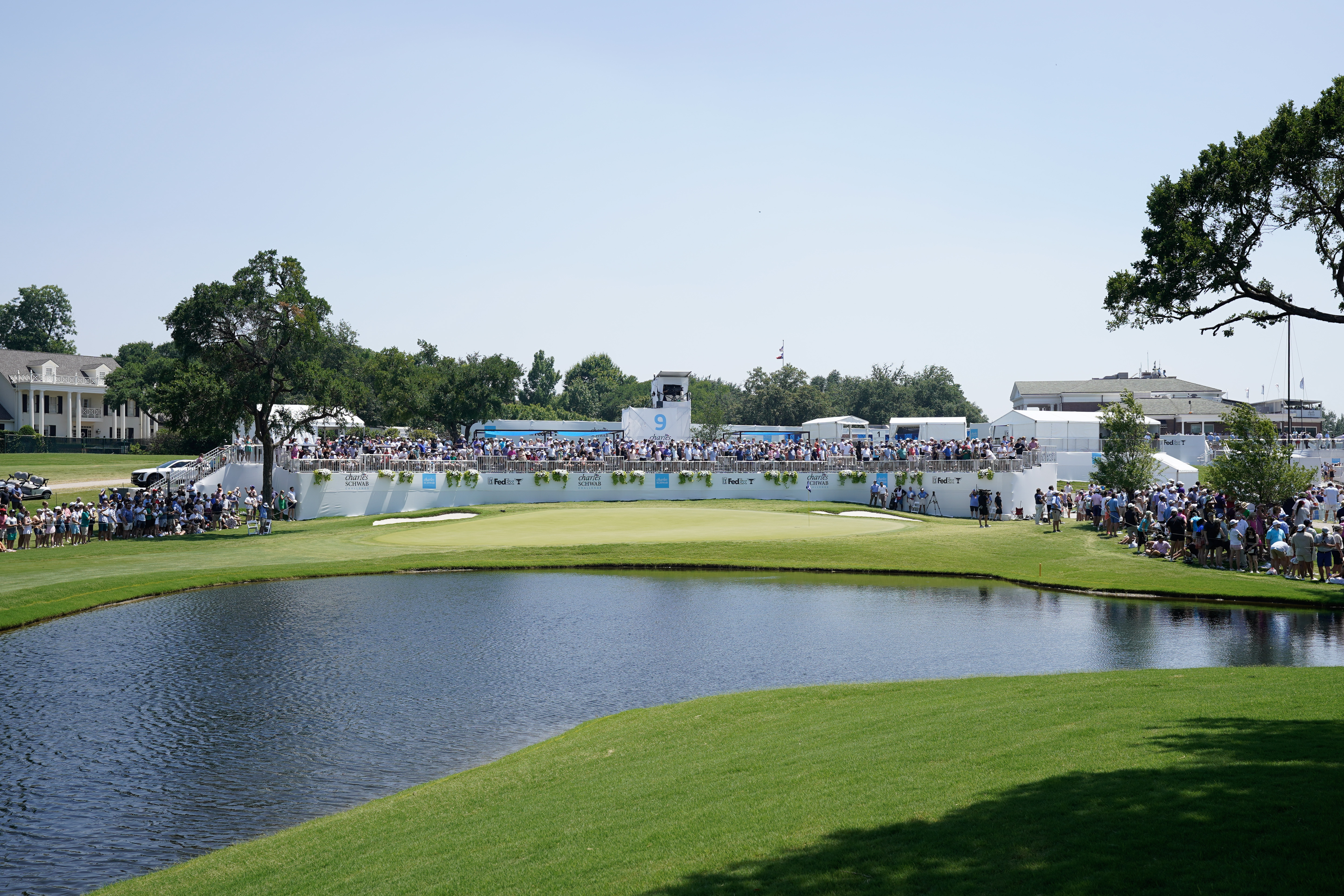 A general view of the ninth hole at Colonial Country Club