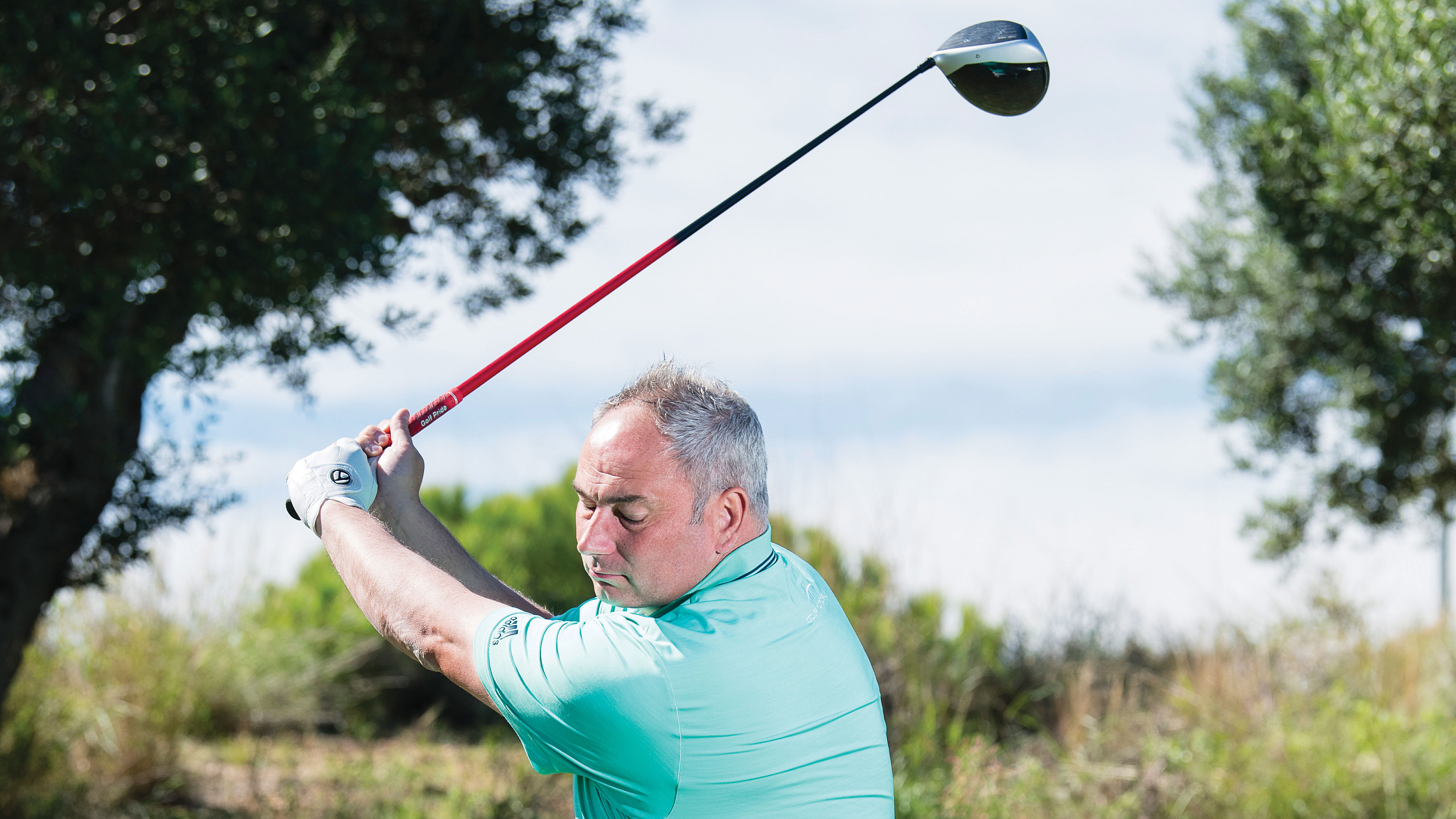 Alistair Davies, at the top of the driver backswing, explains how to generate more power with driver