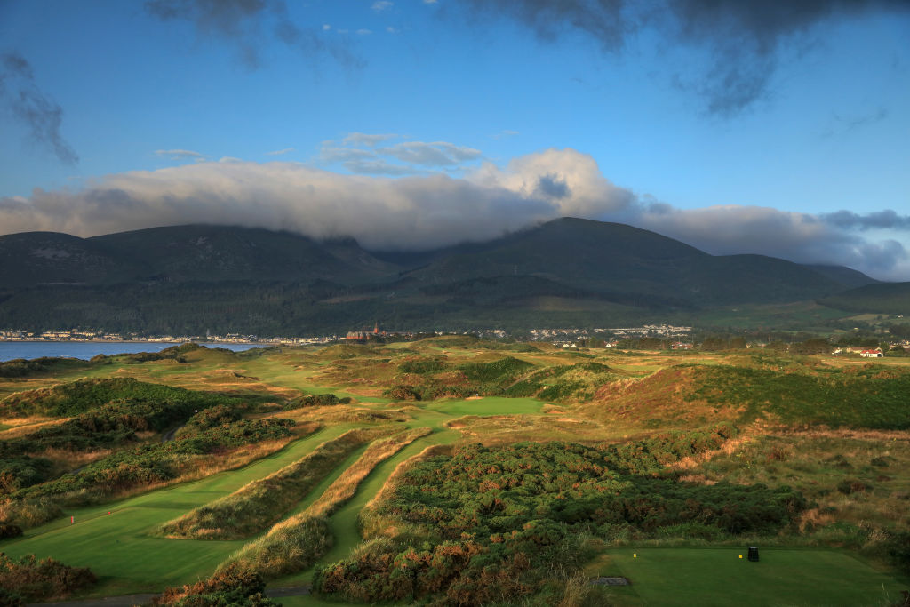 The par-3 4th at Royal County Down pictured