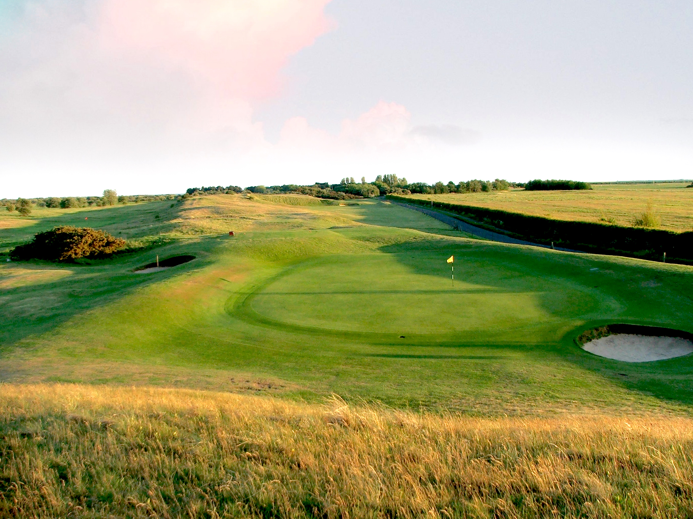 The 7th green and 8th hole at Seacroft
