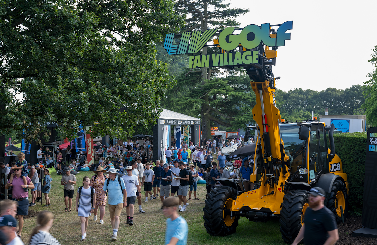 The fan village at LIV Golf UK