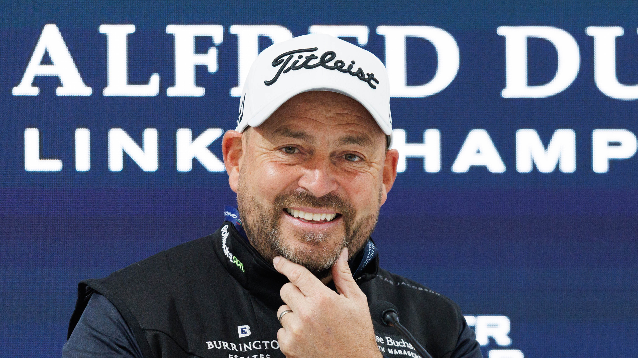 David Howell during a press conference ahead of the 2023 Alfred Dunhill Links Championship