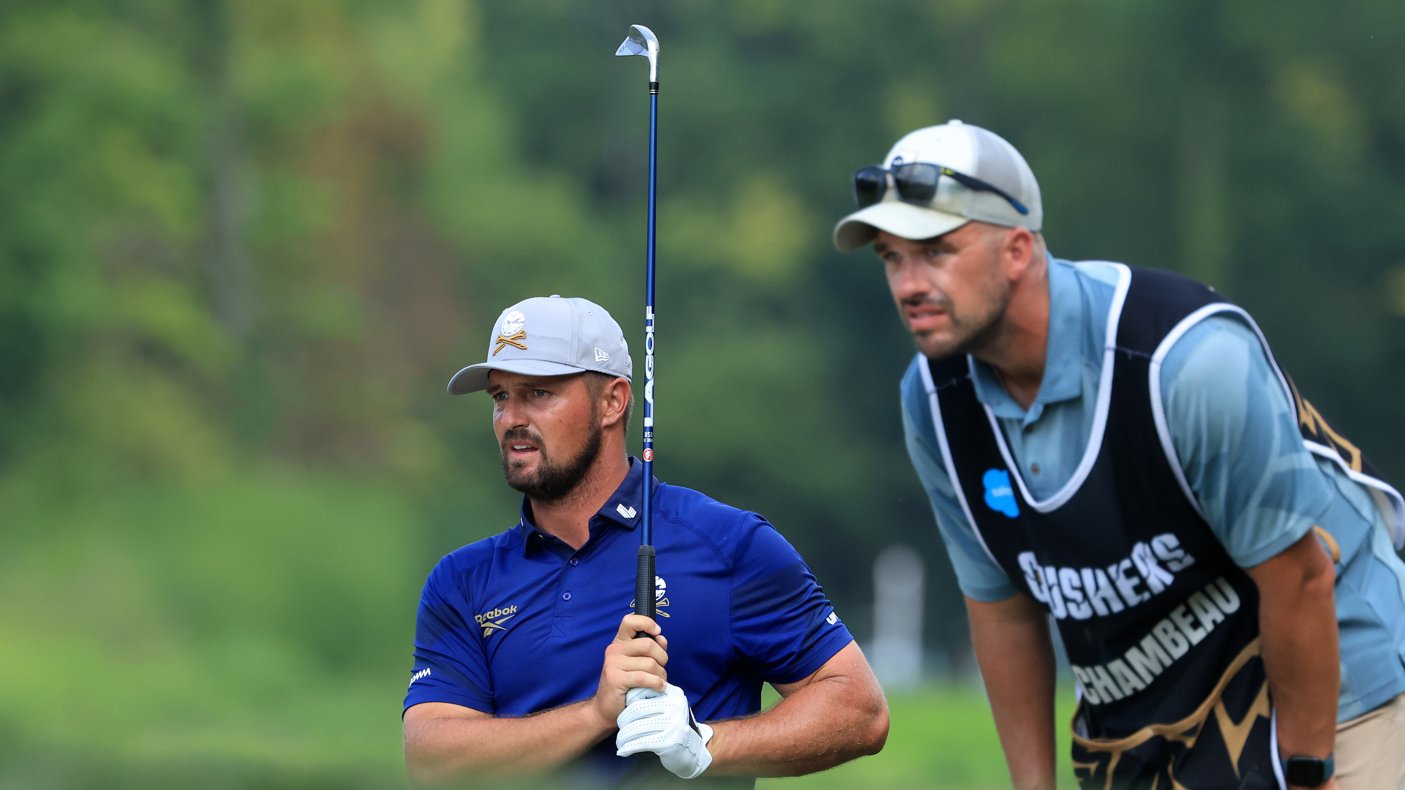 Photo of Bryson Dechambeau hitting an iron