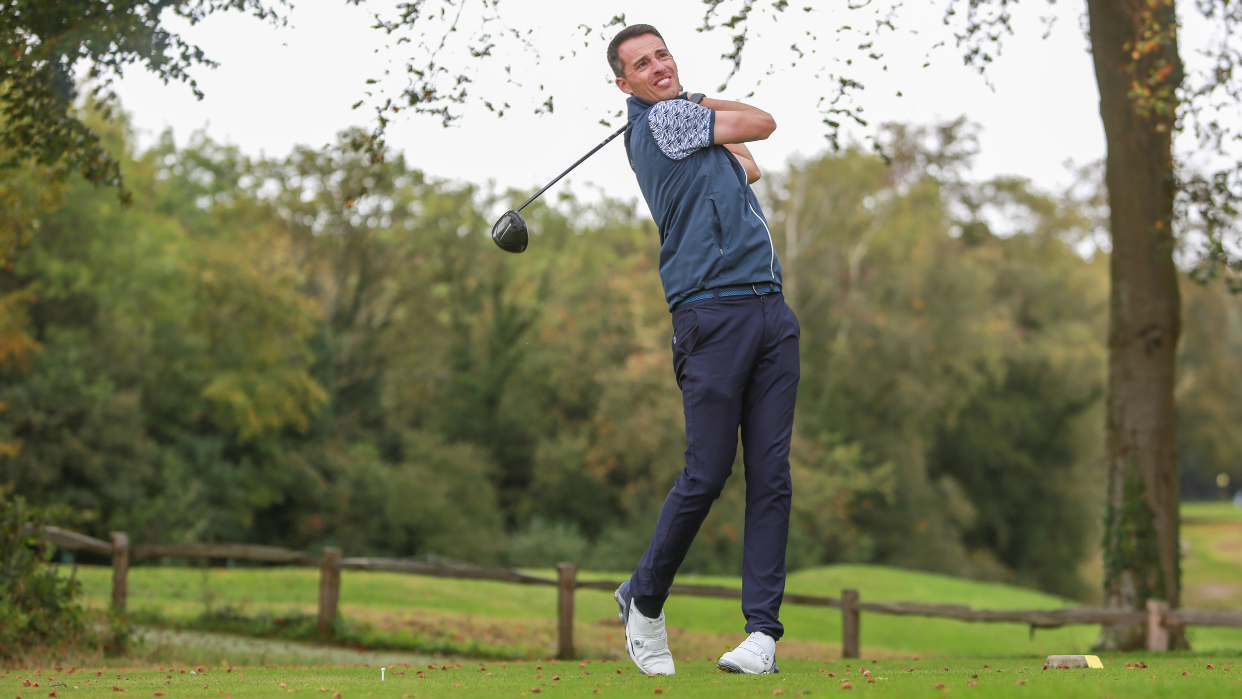 Joel Tadman hitting driver