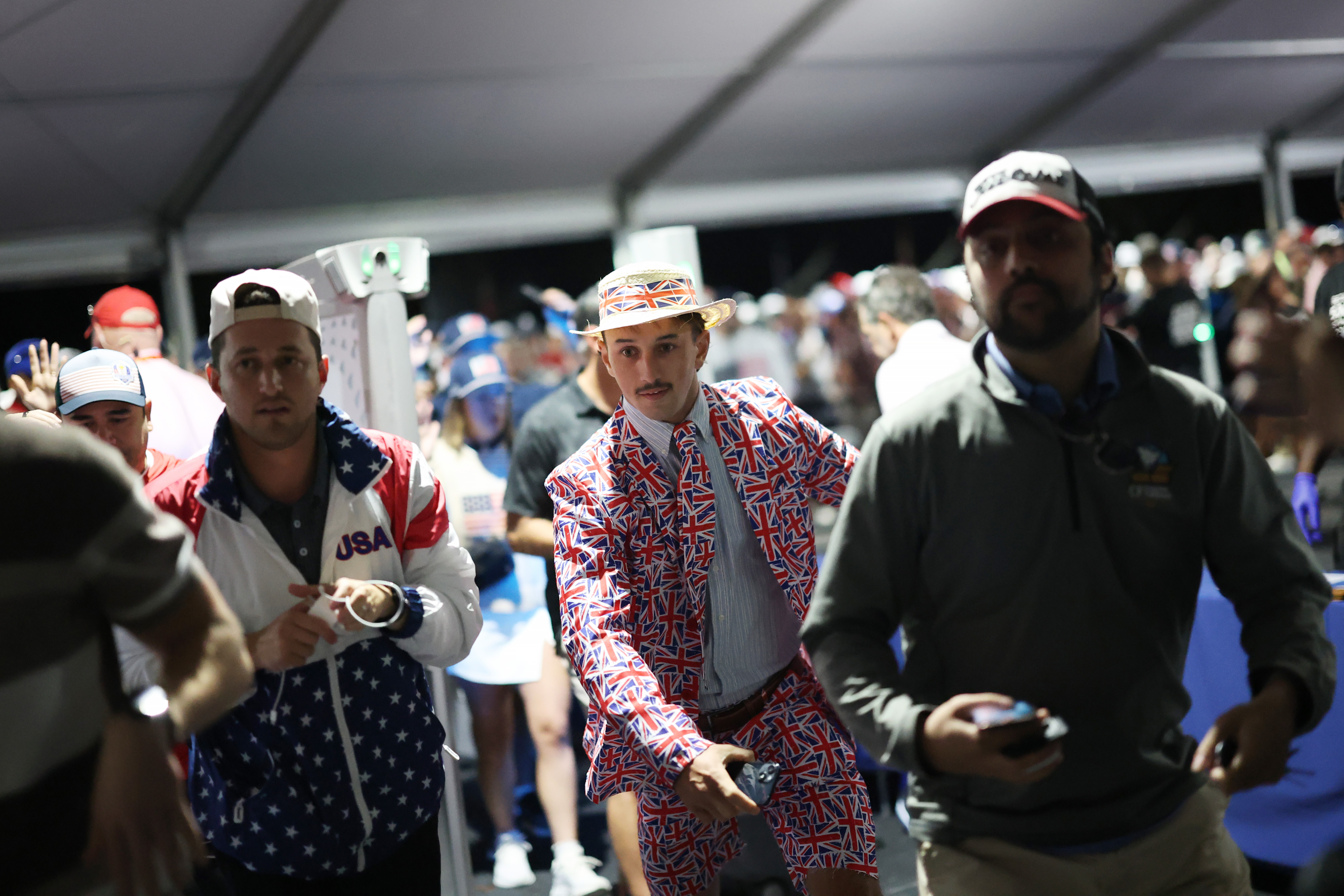 USA and Europe fans enter the 2025 Ryder Cup at the break of dawn