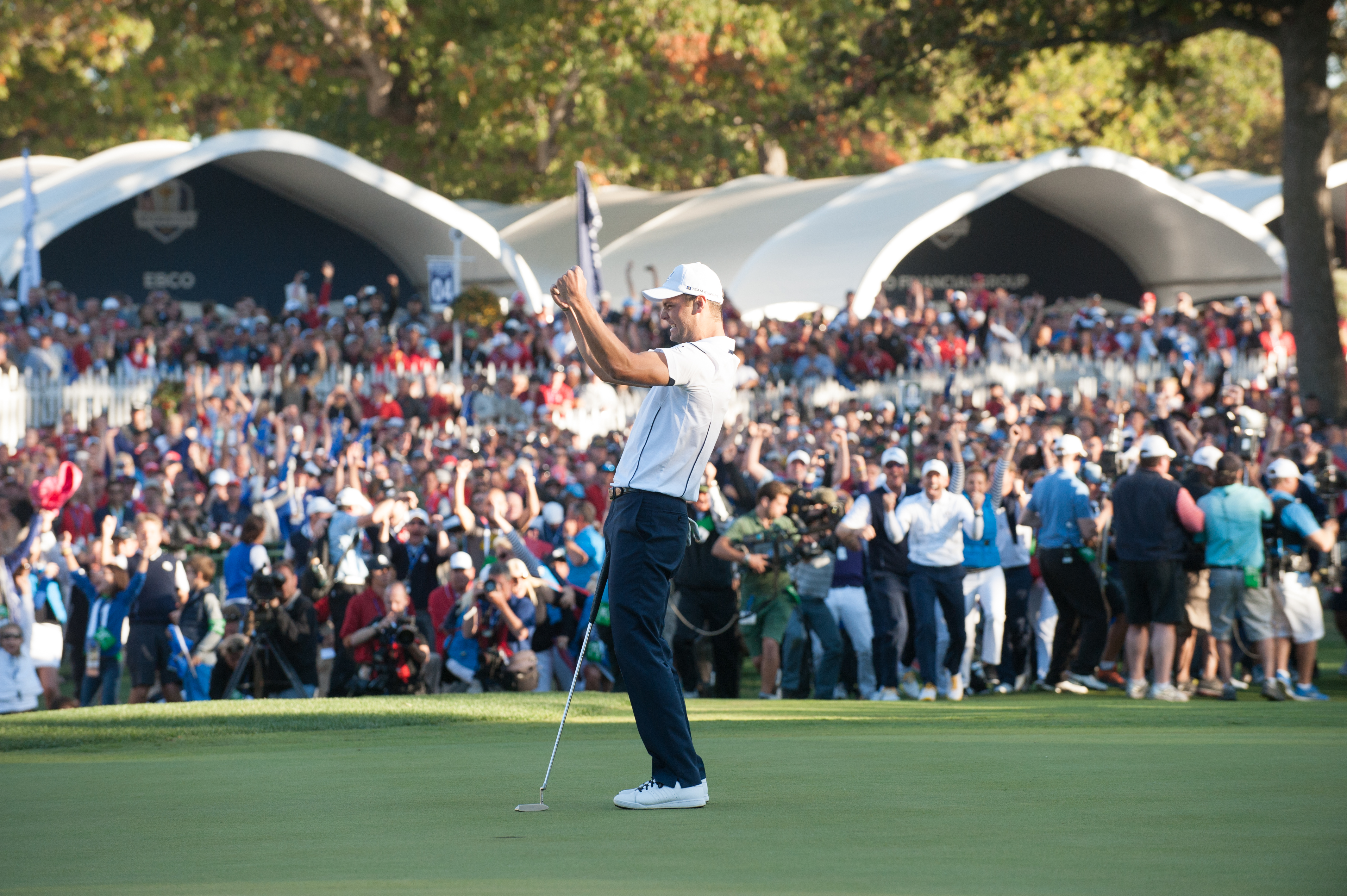 Martin Kaymer wins the Ryder Cup for Team Europe at Medinah in 2012