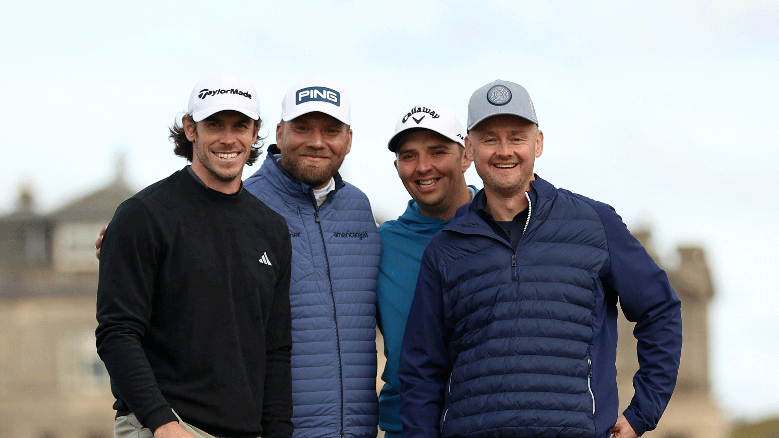 (L to R) Gareth Bale, Dan Brown, Marcus Armitage, Tom Chaplin