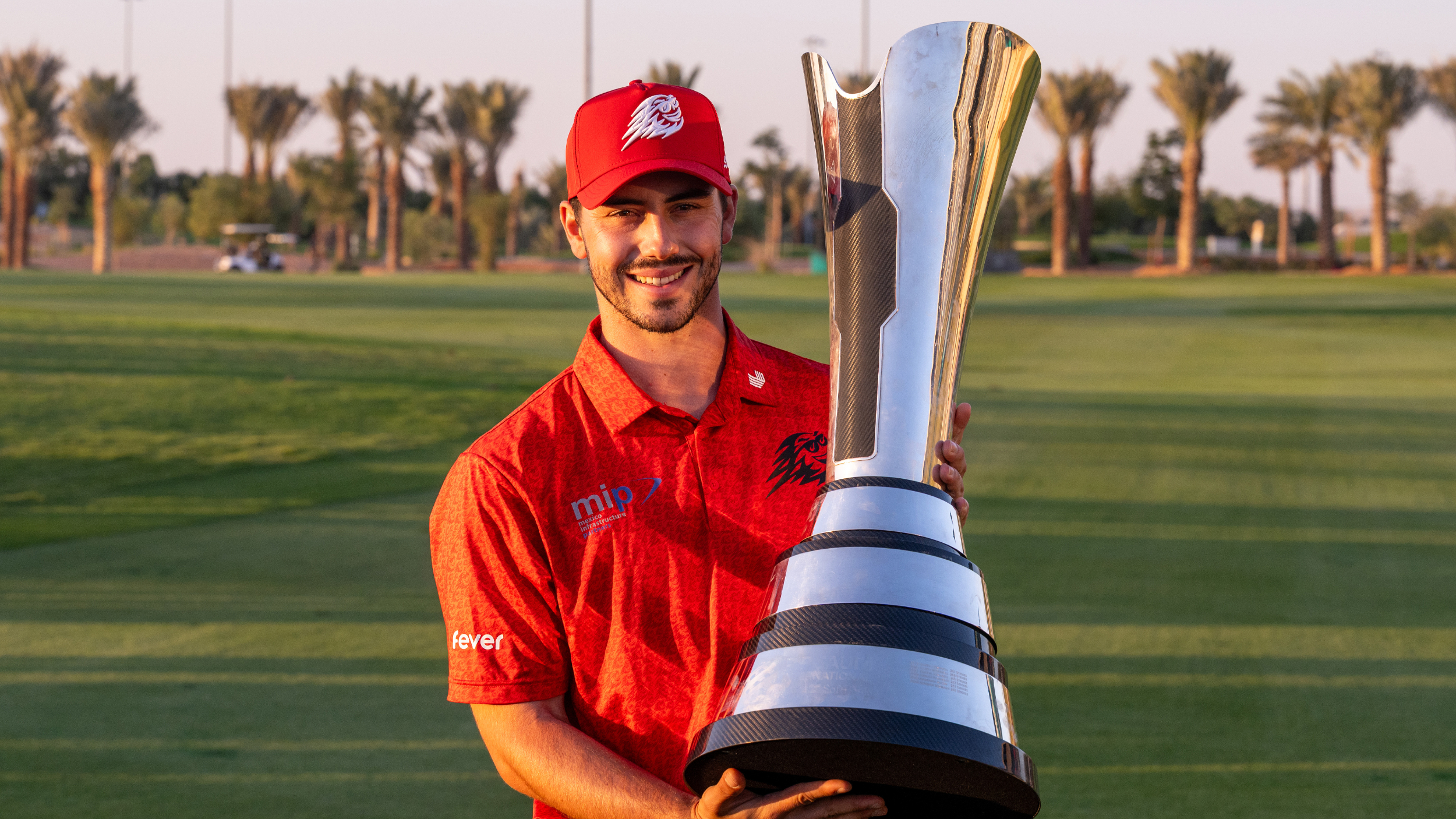 Josele Ballester with the PIF Saudi International trophy