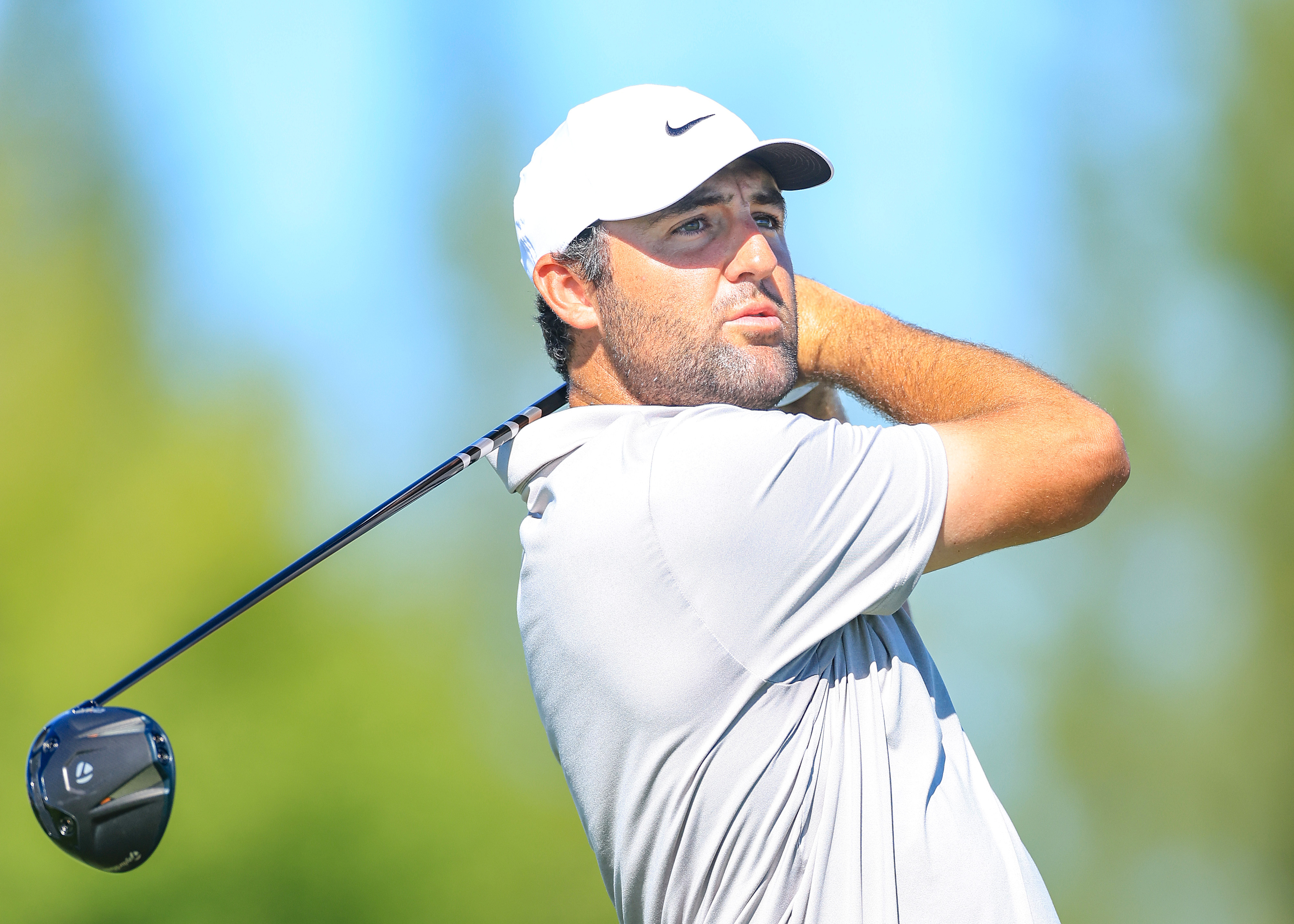 Scottie Scheffler with the new TaylorMade Qi4D driver
