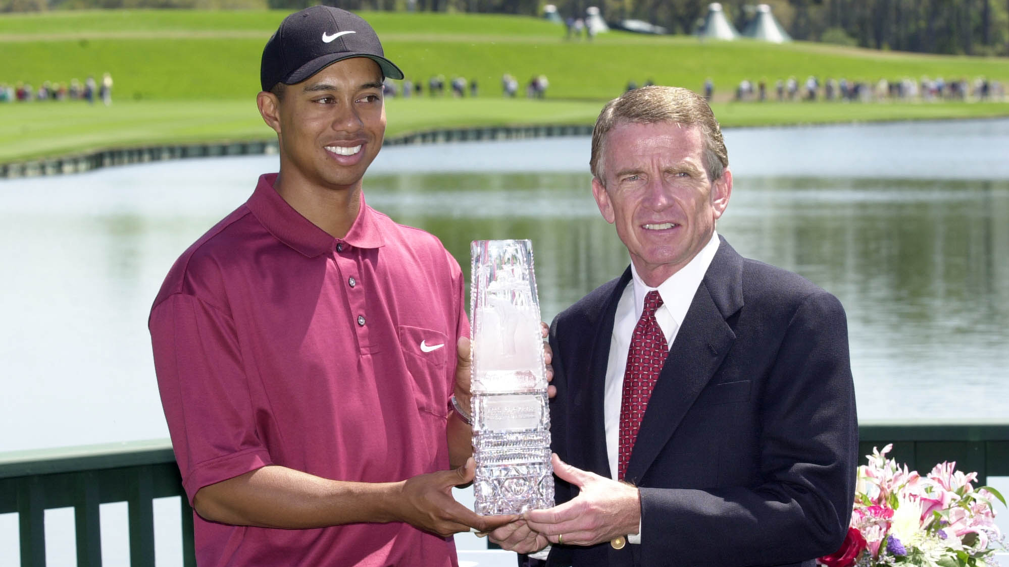 Tiger Woods with The Players Championship trophy