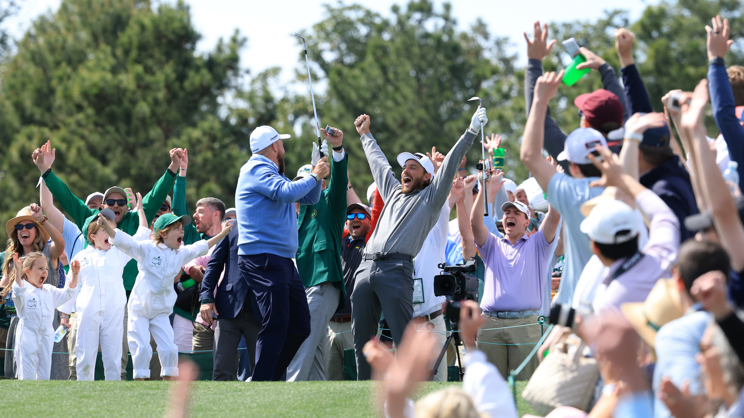 Tommy Fleetwood at the Par 3 Contest